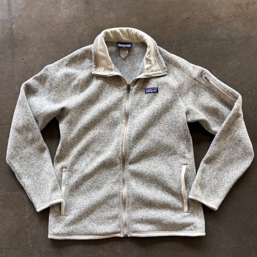 Patagonia Better Sweater Full Zip Jacket Womens Large Oatmeal Gray Outdoors